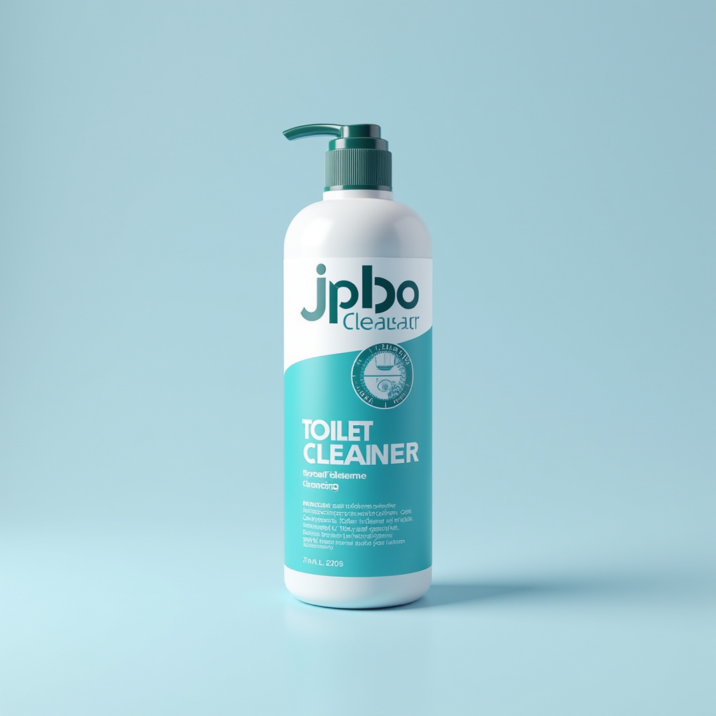 JPpibo Cleaner - 塩系トイレクリーナー 日本のエコフレンドリーな塩ベースのトイレ洗浄剤ブランドロゴ、古代エジプトの保存美学とサイバーパンクの活気を融合したデザイン